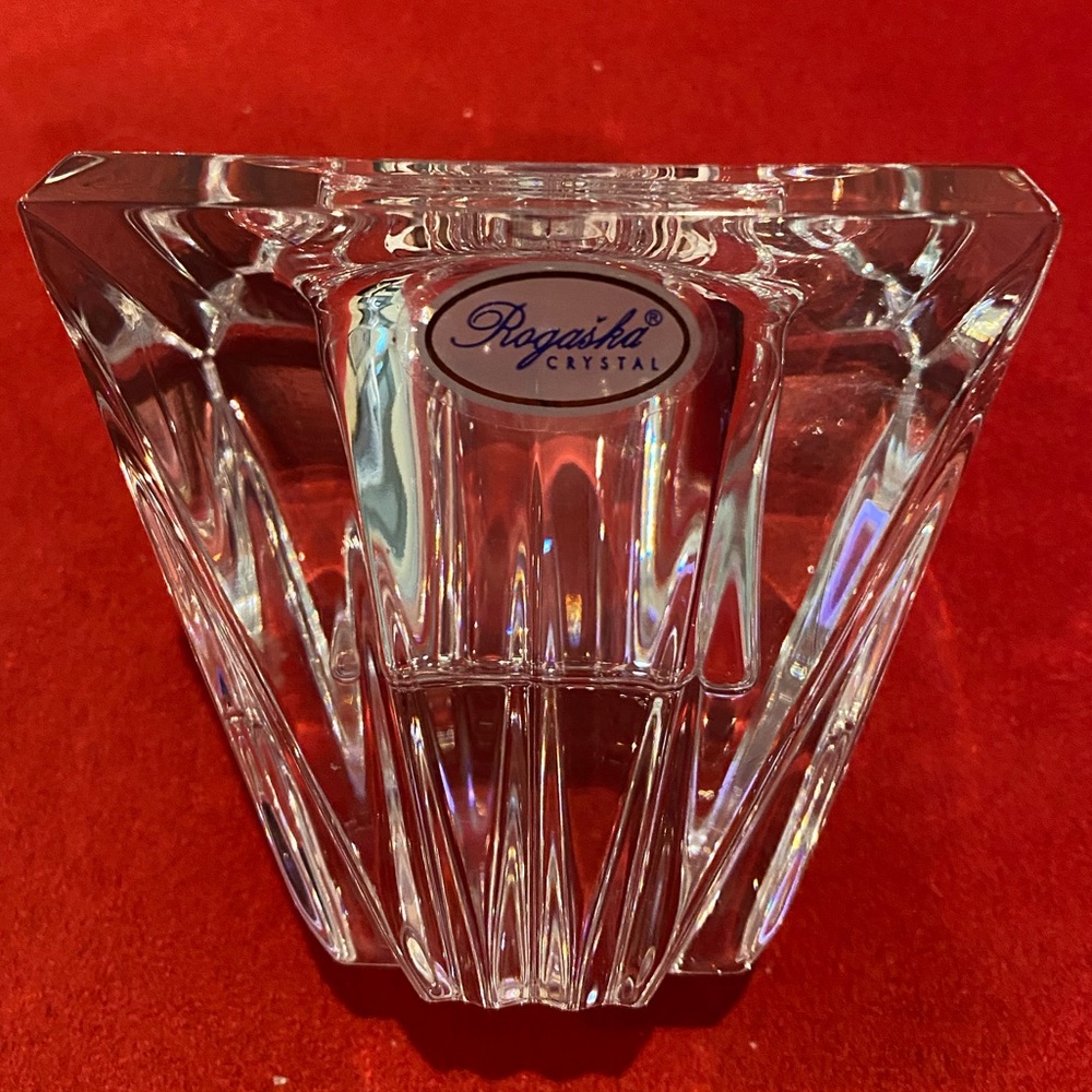 Rogaska Crystal multi-faceted votive holder - collection piece, never used